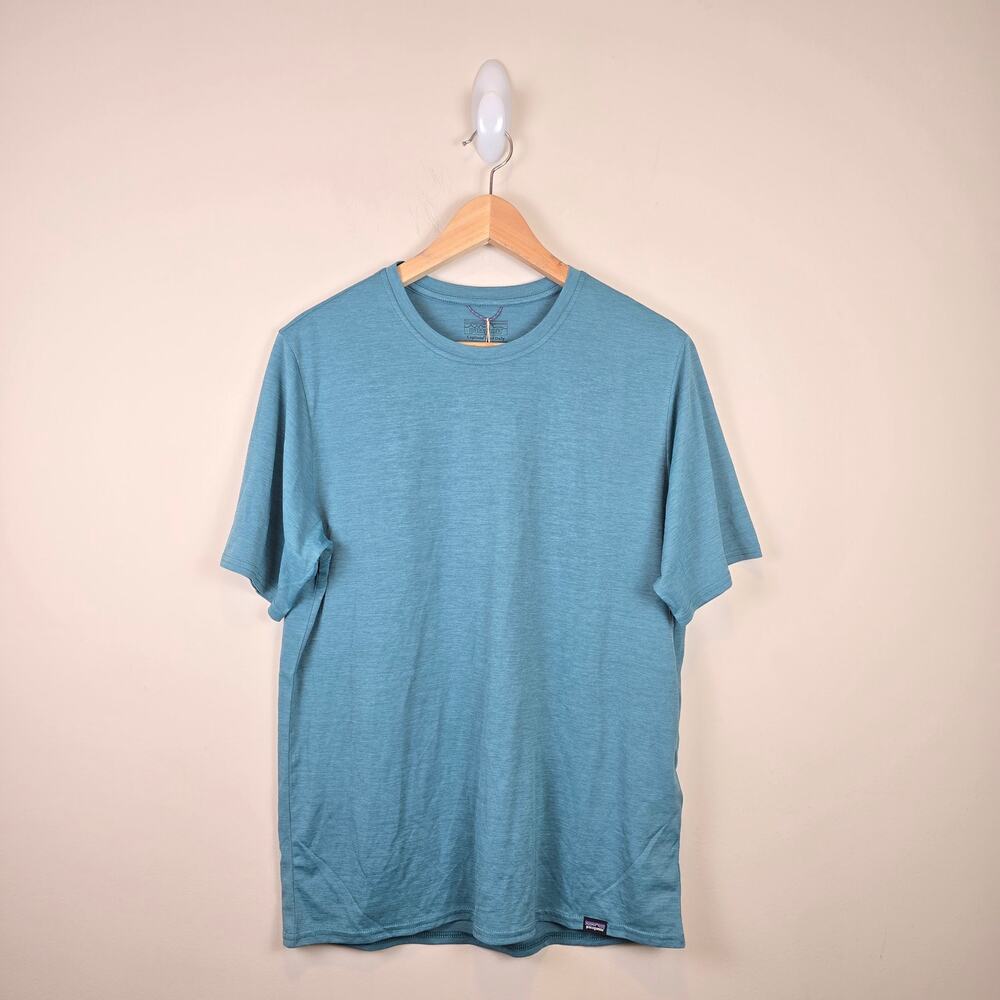Patagonia Men's Size S Capilene Cool Daily Shirt Wetland Blue X-Dye 45215